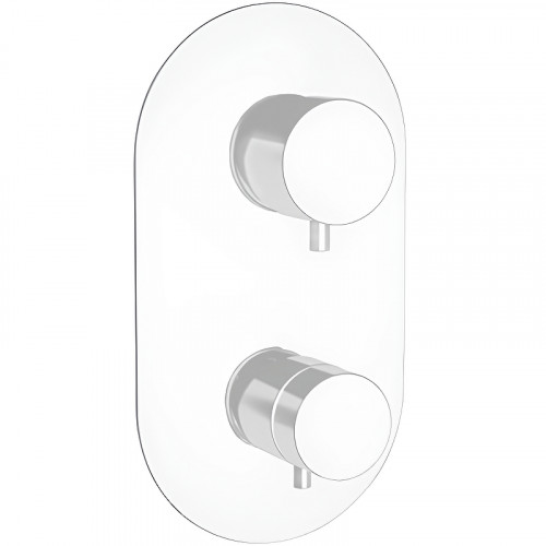 Смеситель для душа Remer Minimal Thermo NT93KBBO с термостатом Белый матовый латунь встраиваемый