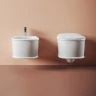 Унитаз Artceram Atelier ATV001 05 00 подвесной Белый матовый без сиденья фарфор подвесной