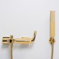 Смеситель для ванны WasserKRAFT Sauer 7101 Золото латунь на стену