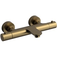 Смеситель для ванны Raiber Graceful RPG-008 с термостатом Золото матовое латунь на стену