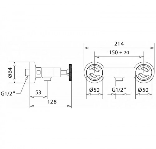 Смеситель для душа Migliore Reversa 28200 Золото латунь на стену