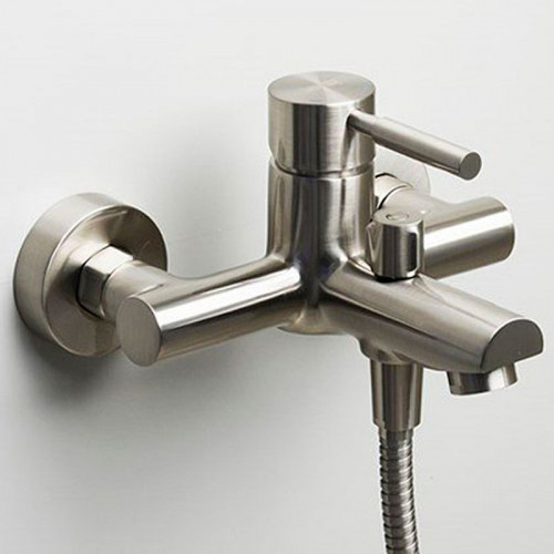 Смеситель для ванны WasserKRAFT Wern 4201 Хром матовый латунь на стену