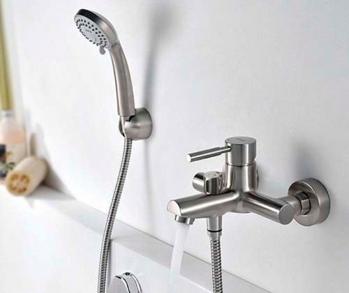 Смеситель для ванны WasserKRAFT Wern 4201 Хром матовый латунь на стену