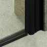 Душевая дверь Maybah Glass MGD-425-6 1200х1980 двустворчатая на монопетлях Черный стекло прозрачное