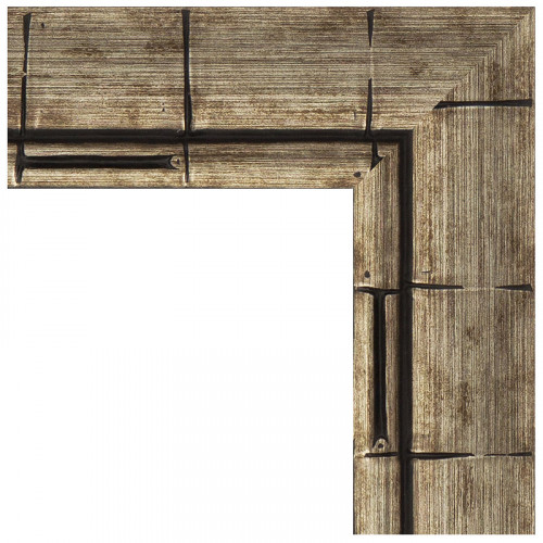 Зеркало Evoform Exclusive 93х63 BY 1176 с фацетом в багетной раме - Серебряный бамбук 73 мм стекло