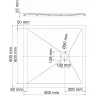 Душевой поддон из искусственного камня WasserKRAFT Dill 90x90 61T03 Черный матовый