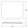 Зеркало Defesto Opti 50x40 DF 2801RH с подсветкой 15W-4500К/ИК - выключатель/Нейтральный белый свет