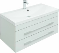 Тумба под раковину Aquanet Верона 90 272424 подвесная Белая матовая МДФ / ЛДСП