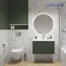 Унитаз с инсталляцией Cersanit Brasko Smart DPL EO Slim + Aqua 40 Smart M 69318 цвет Белый с сиденьем Микролифт и клавишей смыва цвет Хром глянцевый
