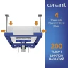 Унитаз с инсталляцией Cersanit Brasko Smart DPL EO Slim + Aqua 40 Smart M 69318 цвет Белый с сиденьем Микролифт и клавишей смыва цвет Хром глянцевый