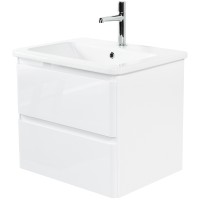 Тумба под раковину BelBagno 60 ALBANO-CER-600-2C-SO-BL подвесная Bianco Lucido МДФ / ЛДСП