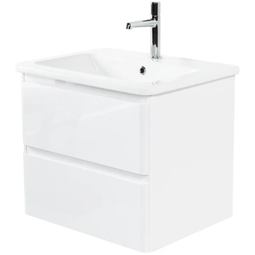 Тумба под раковину BelBagno 60 ALBANO-CER-600-2C-SO-BL подвесная Bianco Lucido МДФ / ЛДСП