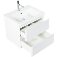 Тумба под раковину BelBagno 60 ALBANO-CER-600-2C-SO-BL подвесная Bianco Lucido МДФ / ЛДСП
