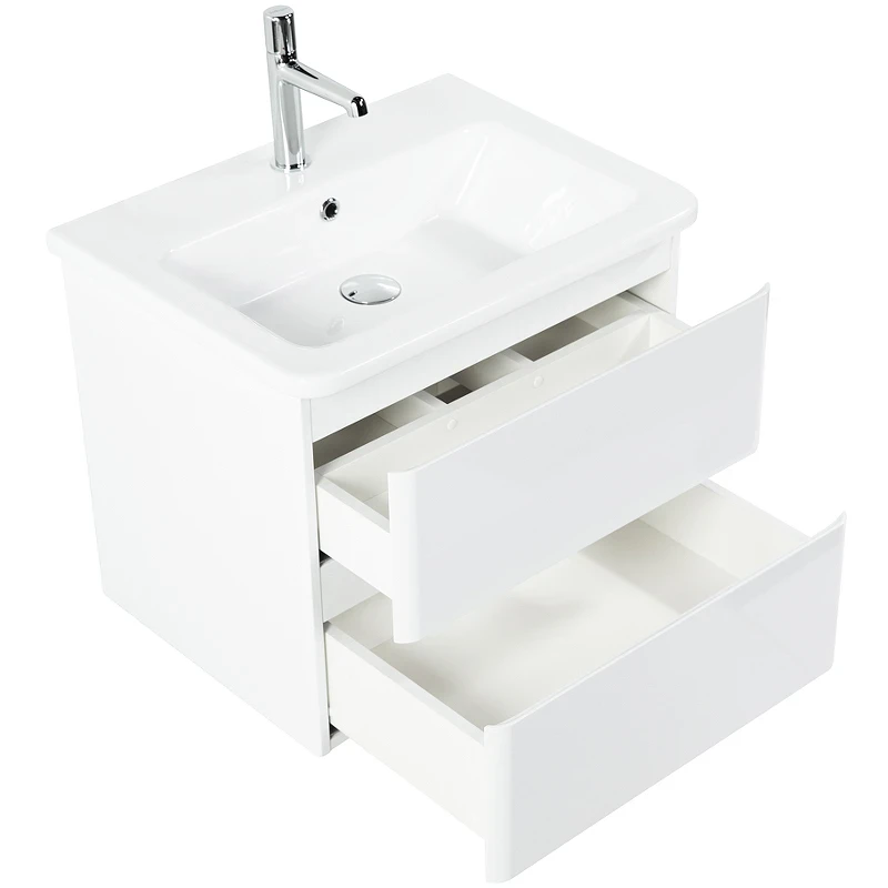 Тумба под раковину BelBagno 60 ALBANO-CER-600-2C-SO-BL подвесная Bianco Lucido МДФ / ЛДСП