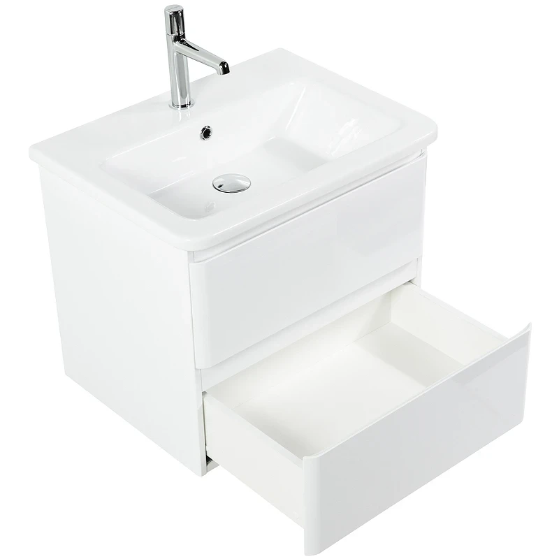 Тумба под раковину BelBagno 60 ALBANO-CER-600-2C-SO-BL подвесная Bianco Lucido МДФ / ЛДСП