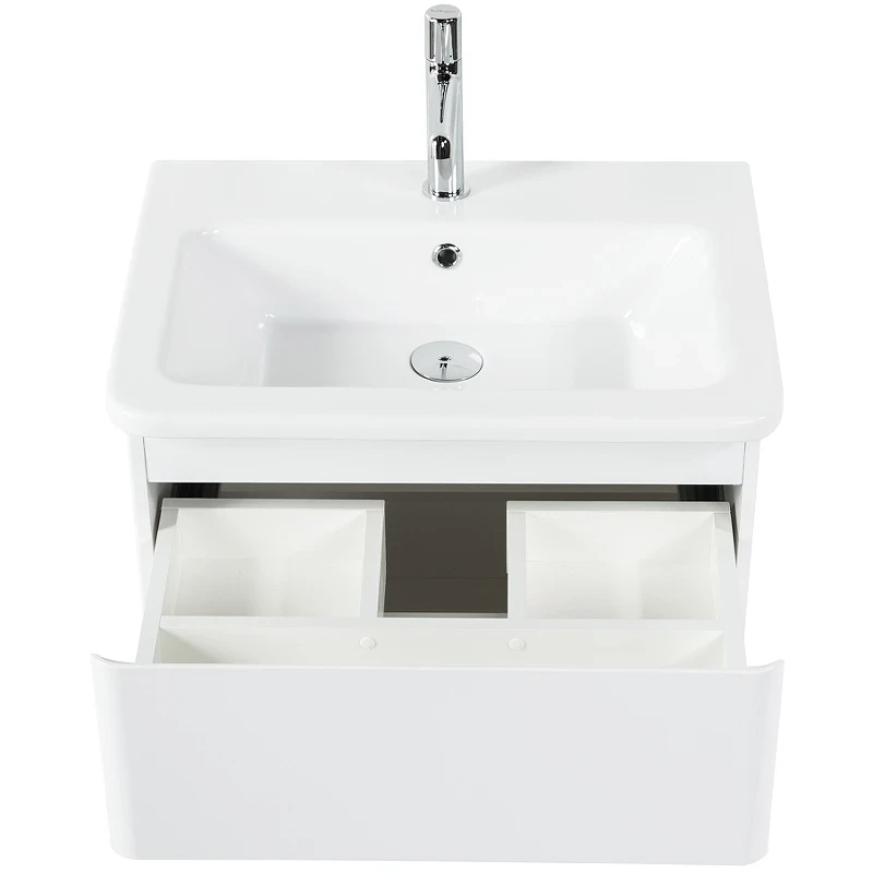 Тумба под раковину BelBagno 60 ALBANO-CER-600-2C-SO-BL подвесная Bianco Lucido МДФ / ЛДСП