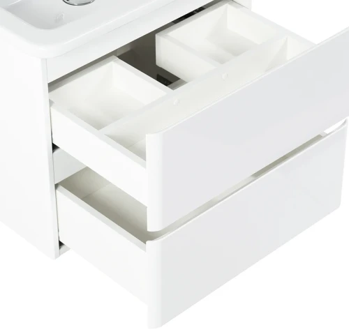 Тумба под раковину BelBagno 60 ALBANO-CER-600-2C-SO-BL подвесная Bianco Lucido МДФ / ЛДСП