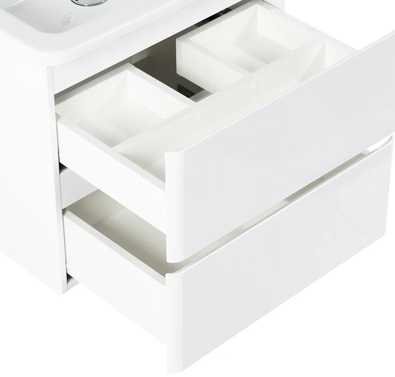 Тумба под раковину BelBagno 60 ALBANO-CER-600-2C-SO-BL подвесная Bianco Lucido МДФ / ЛДСП