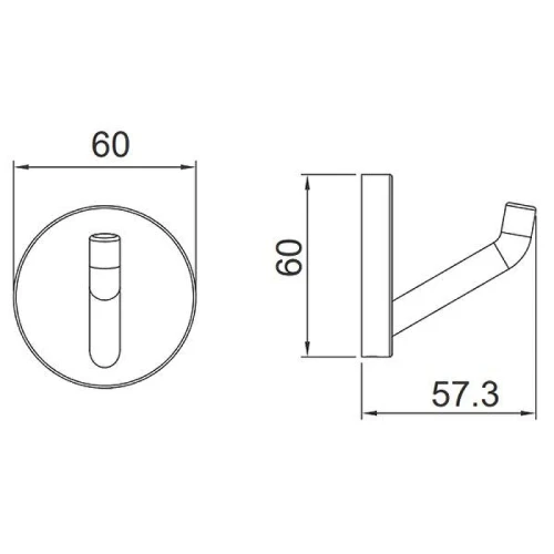 Крючок Gappo G30705-16 цвет Черный матовый