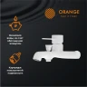 Смеситель для ванны Orange Karl M05-100w Белый на стену