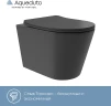 Унитаз Aqueduto Cone Plus CONT0240 подвесной Черный матовый с сиденьем Микролифт фарфор подвесной