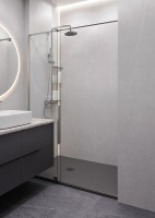 Душевой поддон из искусственного камня Starohome Solid 90х80 1237830 Grey Matt