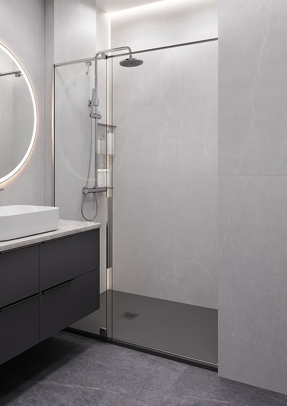 Душевой поддон из искусственного камня Starohome Solid 90х80 1237830 Grey Matt