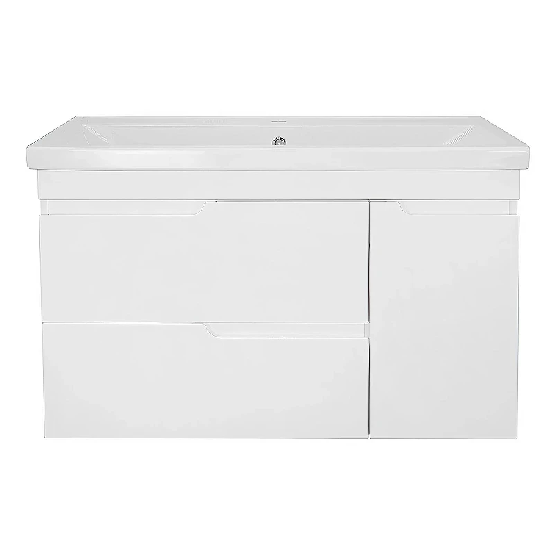 Тумба с раковиной Azario Kantri 100 CS00097258 подвесная цвет Белый глянец
