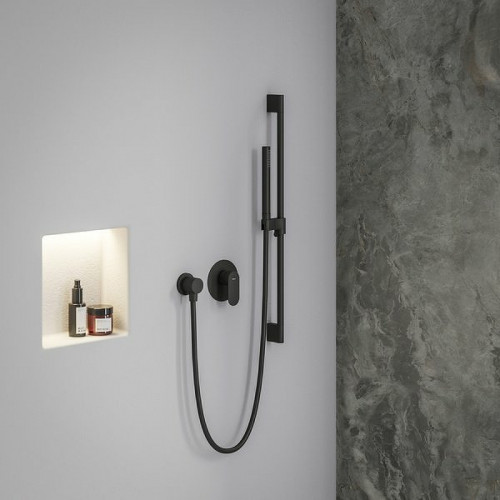 Смеситель для душа Ravak Eleganta EL 062.20BLM.O1 X070299 Черный матовый