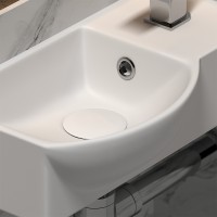Раковина Ceramicanova Element 40 L CN6039L Белая фарфор подвесная