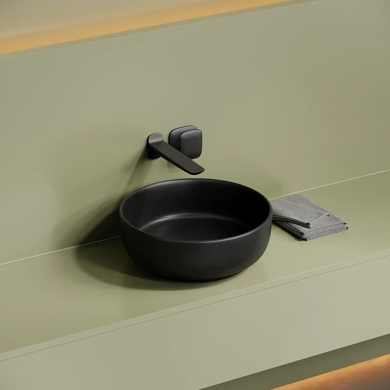 Раковина-чаша Ceramicanova Taycan 38 CN12003MB Черная матовая фарфор накладная