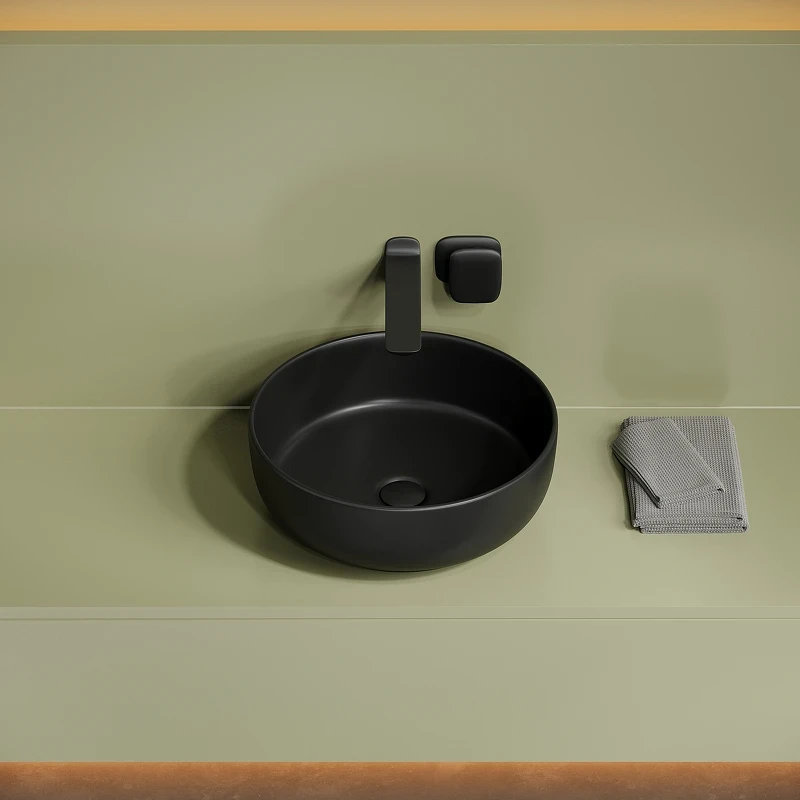 Раковина-чаша Ceramicanova Taycan 38 CN12003MB Черная матовая фарфор накладная