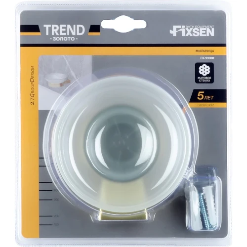 Мыльница Fixsen Trend Gold FX-99008 Золото-сатин