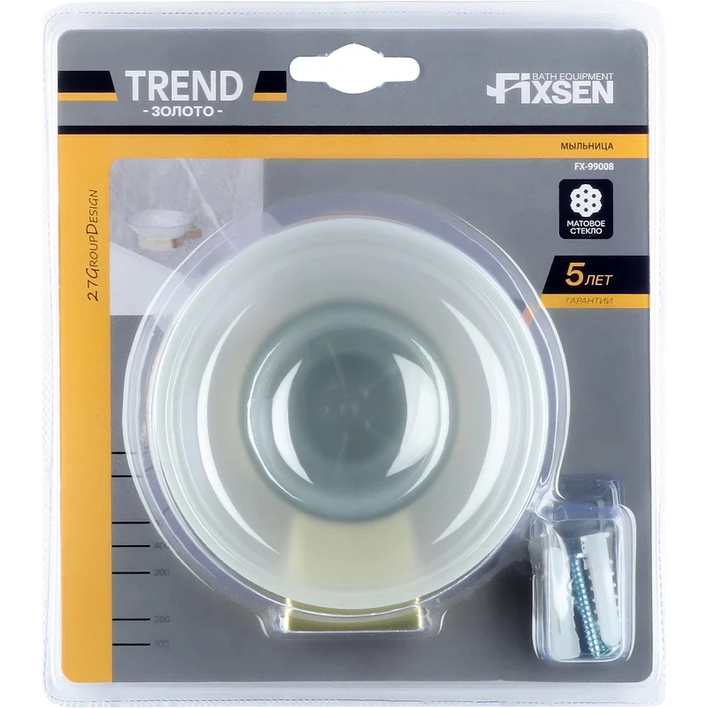 Мыльница Fixsen Trend Gold FX-99008 Золото-сатин