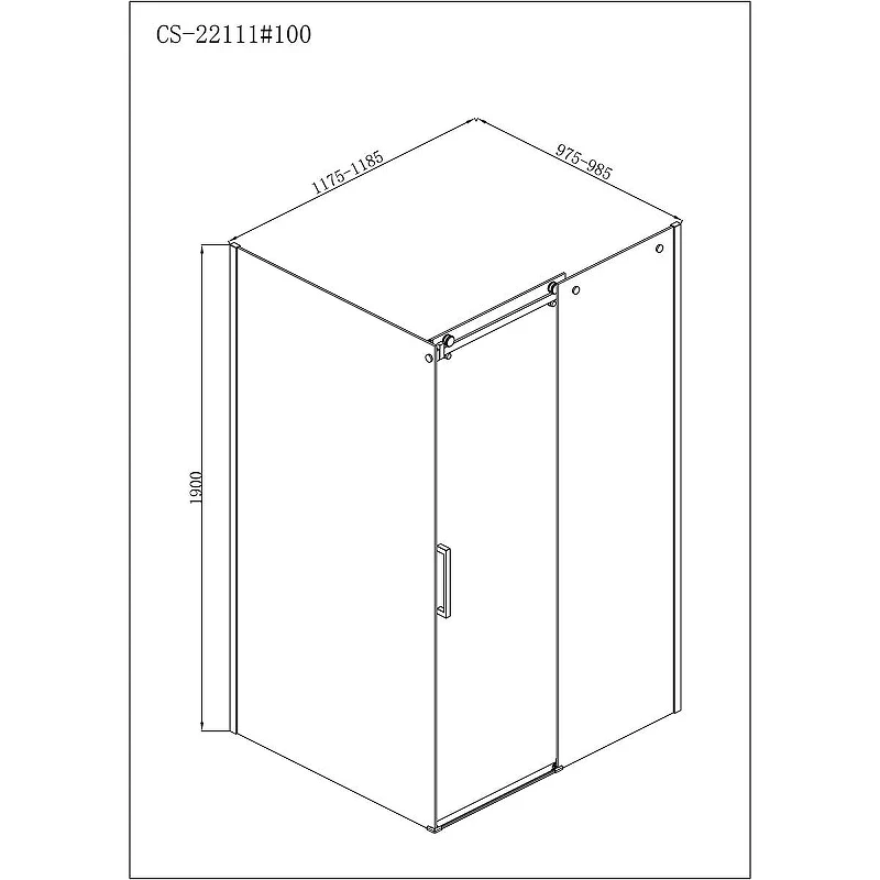 Душевой уголок Loranto Neo 120х100 CS-22111-100 профиль Серебро стекло прозрачное