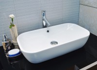 Раковина-чаша CeramaLux 61 9217 Белая фаянс накладная