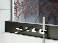 Смеситель для ванны Webert Living LV720901560 Черный матовый встраиваемый