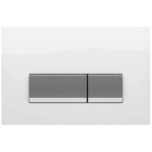 Кнопка смыва для инсталляции Koller Pool Integro white glass Белая Хром
