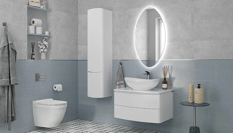 Тумба под раковину Velvex Luna 80 tp.LUN.80.2Y подвесная цвет Белый