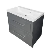 Тумба с раковиной Azario Беллони 80/2Н CS00098086 цвет Графит