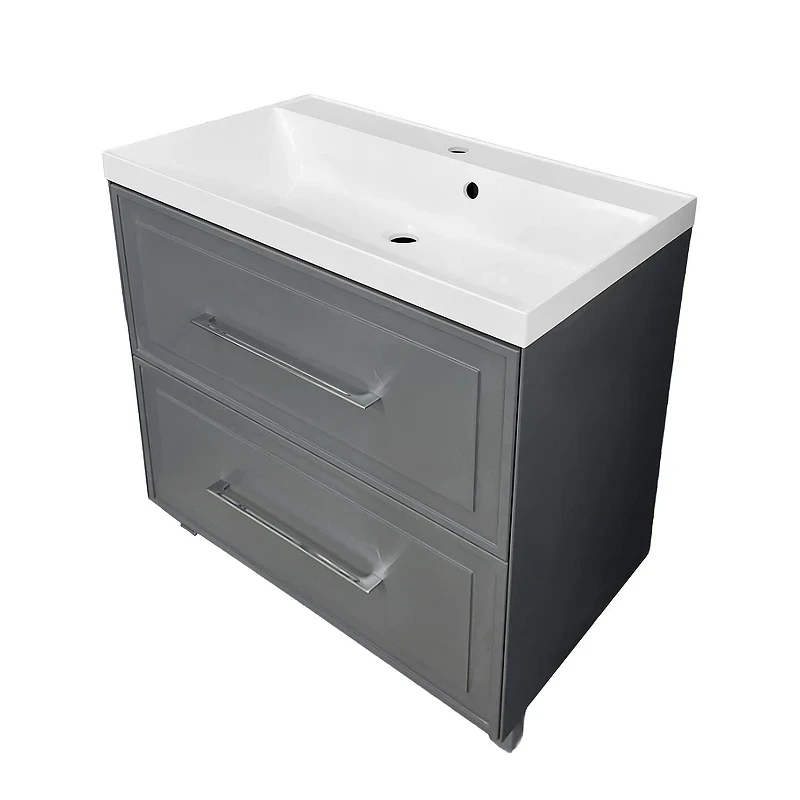 Тумба с раковиной Azario Беллони 80/2Н CS00098086 цвет Графит