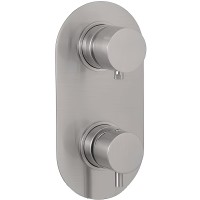 Смеситель для душа Remer Minimal Thermo NT93KBNPO с термостатом Никель брашированный латунь встраиваемый