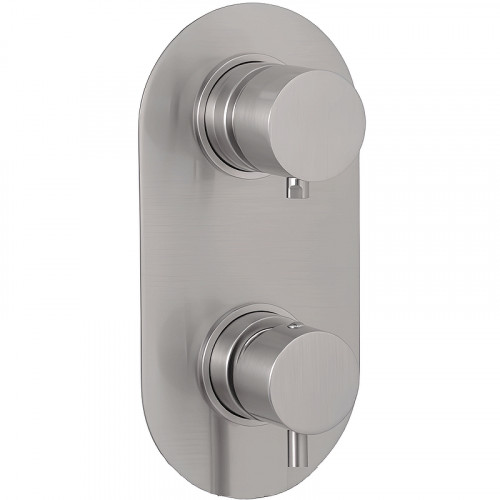 Смеситель для душа Remer Minimal Thermo NT93KBNPO с термостатом Никель брашированный латунь встраиваемый