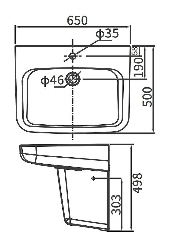 Раковина Arrow 65 AGP32037D цвет Белый