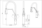 Смеситель для кухни Emar Steel ЕСВ 7012 цвет Black