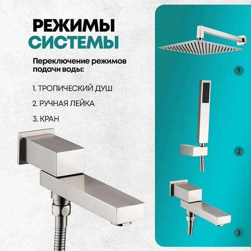 Душевая система Grocenberg GB5089NK-1 Никель