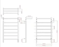 Электрический полотенцесушитель Comfysan Stella EC-7 80х50 018450 с полкой цвет Золото
