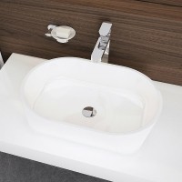 Раковина-чаша Ravak Solo 58 XJX01358000 Белая искусственный камень (литьевой мрамор) накладная