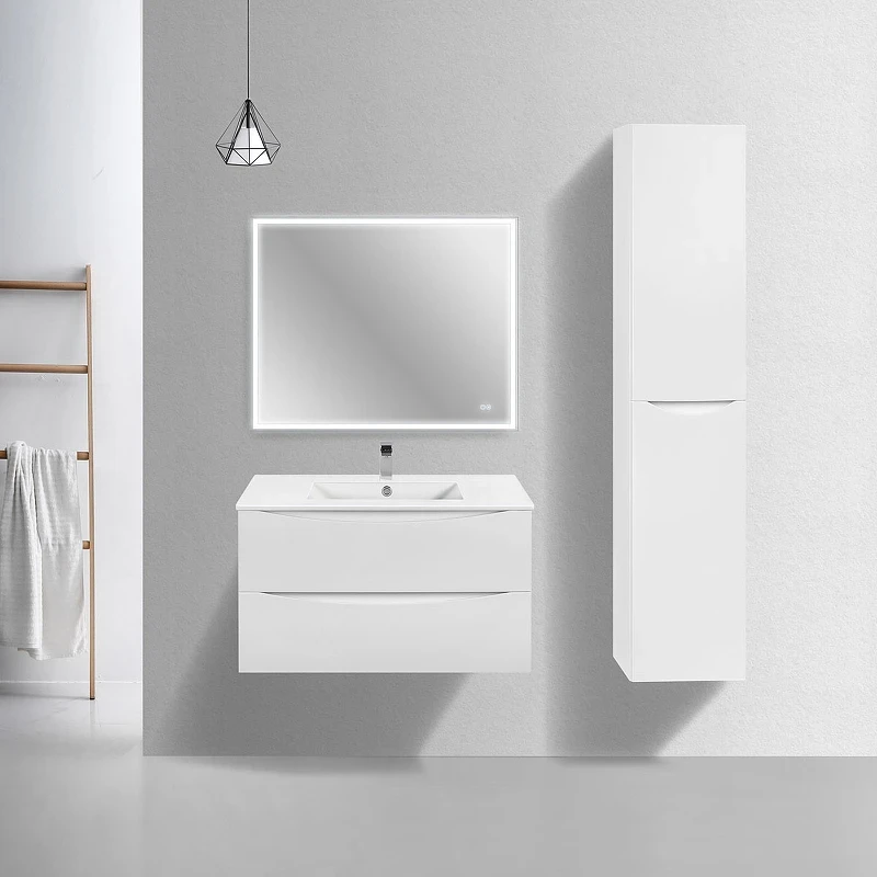 Тумба под раковину Vincea Mia Slim 90 VMC-2MC900S1GW подвесная G.White МДФ / ЛДСП