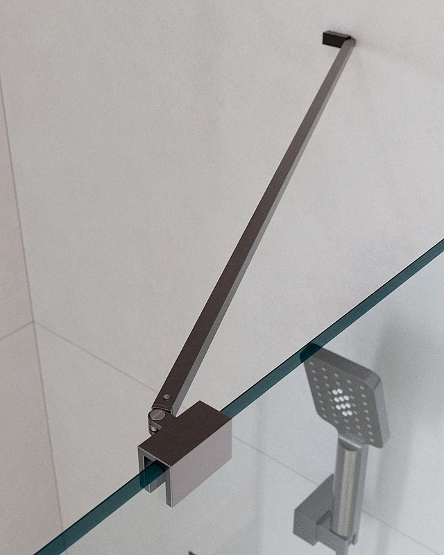 Душевой уголок Cezares Slider 100x80 SLIDER-AH-1-80-90/100-C-GM профиль Оружейная сталь стекло прозрачное